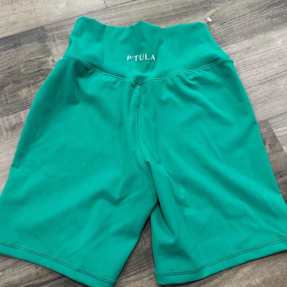 P'tula Green Athletic Shorts